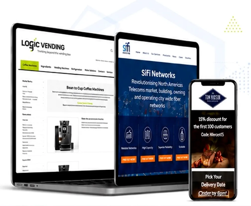 Examples of websites built by White Label Web Builds